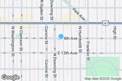 Map image of the property - 1226 E 14th Ave