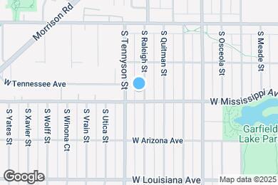 Map image of the property - 1075 S Raleigh St