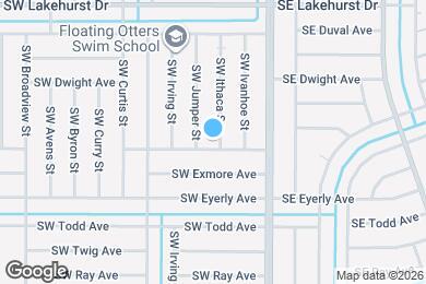Map image of the property - 1198 SW Ithaca St