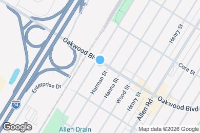 Map image of the property - Oakwood Apartments