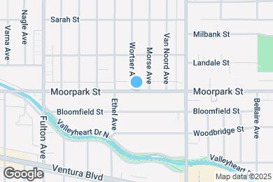 Map image of the property - 13025 Moorpark St