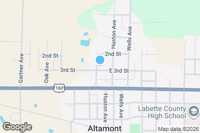 Map image of the property - 301 E 3rd St
