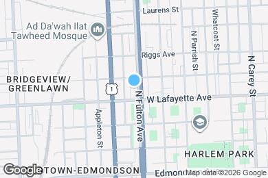 Map image of the property - 906 N Fulton Ave