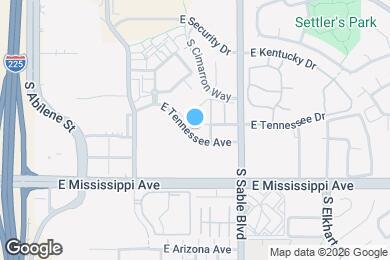 Map image of the property - 14321 E Tennessee Ave