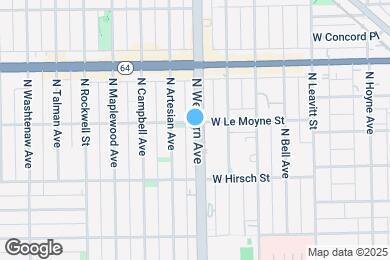 Map image of the property - 1452 N Western Ave
