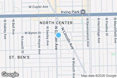 Map image of the property - 3837 N Damen Ave