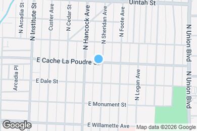 Map image of the property - 1225 E Cache La Poudre St