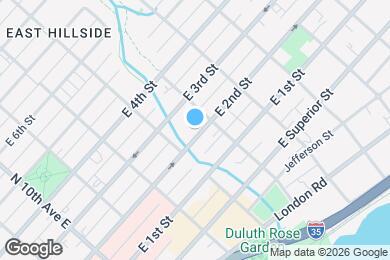 Map image of the property - 1317 E 2nd St