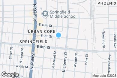 Map image of the property - 210 E 9th St