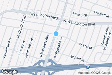 Map image of the property - 2106 S La Brea Ave