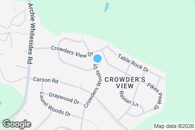Map image of the property - 1032 Crowders Woods Dr