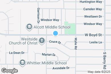 Map image of the property - 1702 W Boyd St