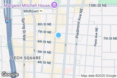 Map image of the property - 855 Peachtree St NE