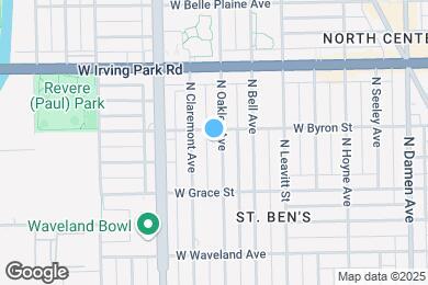 Map image of the property - 3848 N Oakley Ave