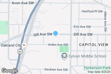 Map image of the property - Room in House on Dill Ave SW
