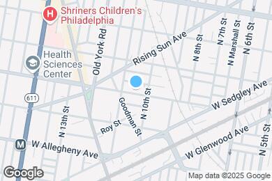 Map image of the property - 1013 W Ontario St