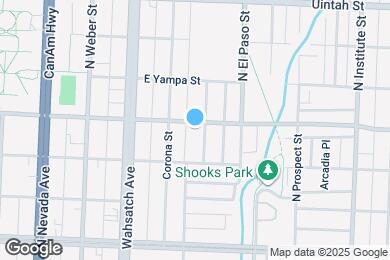 Map image of the property - 523 E Cache La Poudre St