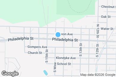 Map image of the property - 1425 Philadelphia St