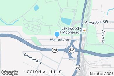 Map image of the property - 1345 Womack Ave