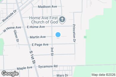 Map image of the property - 421 Martin Ave