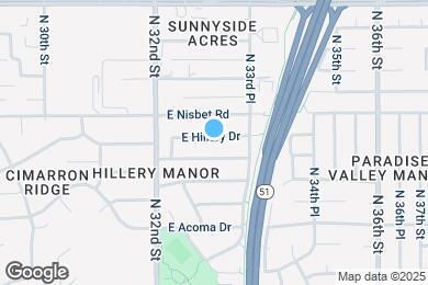 Map image of the property - 3251 E Hillery Dr