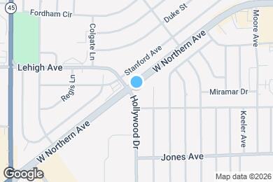 Map image of the property - 1626 Hollywood Dr