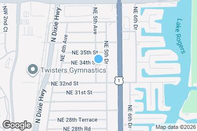 Map image of the property - 3398 NE 5th Ave