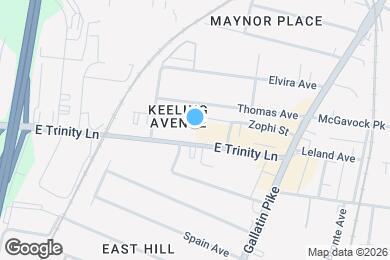 Map image of the property - 1043 E Trinity Ln