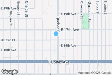 Map image of the property - Bright & beautiful South Park Hill duplex property with large fenced shared yard