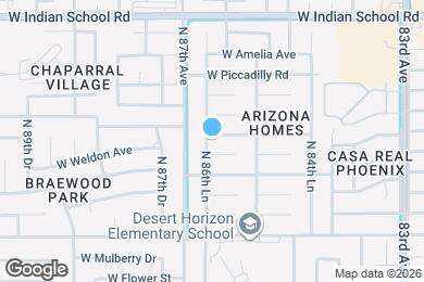 Map image of the property - 8639 W Clarendon Ave