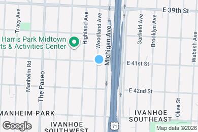 Map image of the property - 4107 Woodland Ave