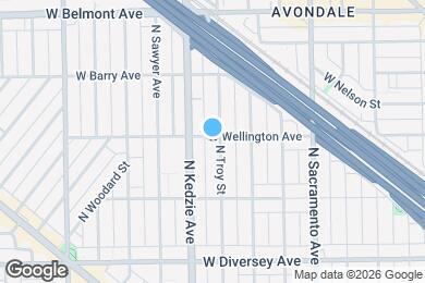Map image of the property - 3139 W Wellington Ave