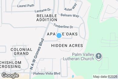 Map image of the property - 1001 Apache Oaks Dr