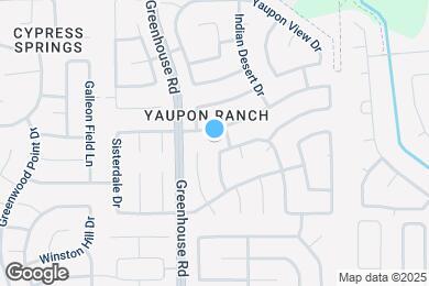 Map image of the property - 19314 Yaupon Creek Dr