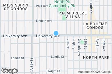 Map image of the property - 2611 University Ave