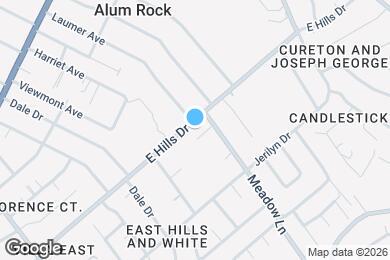 Map image of the property - 3534 E Hills Dr