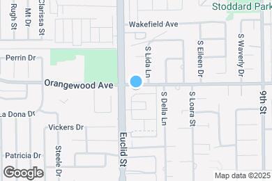 Map image of the property - 1676 W Orangewood Ave