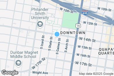 Map image of the property - 1410 S Gaines St