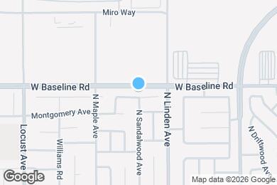 Map image of the property - 1584 W Mesa Dr