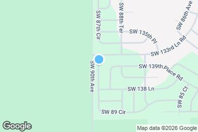 Map image of the property - 13719 Southwest 89th Circle