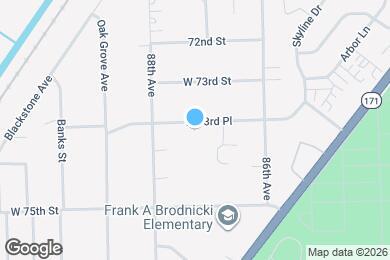 Map image of the property - 8729 W 73rd Pl