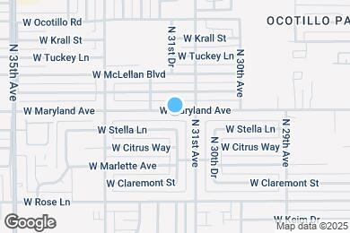 Map image of the property - 3115 W Maryland Ave