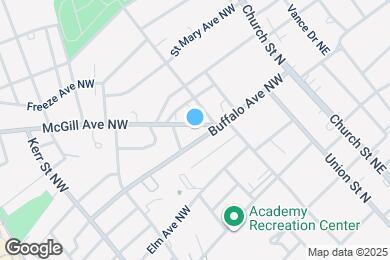 Map image of the property - 105 McGill Ave NW