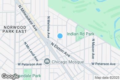 Map image of the property - 6123 N Moody Ave