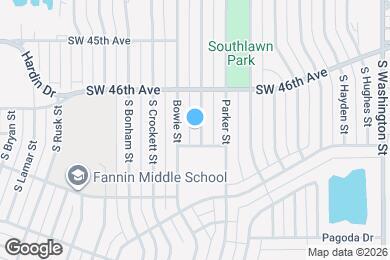 Map image of the property - 4618 S Travis St