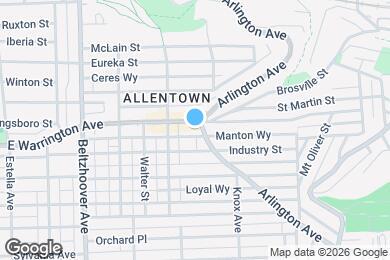 Map image of the property - 826 E Warrington Ave