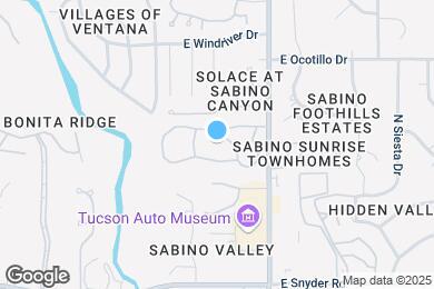 Map image of the property - 5051 N Sabino Canyon Rd