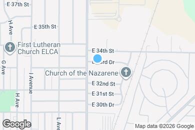 Map image of the property - 1311 E 33rd Dr