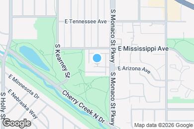 Map image of the property - 1125 S Monaco St Pkwy