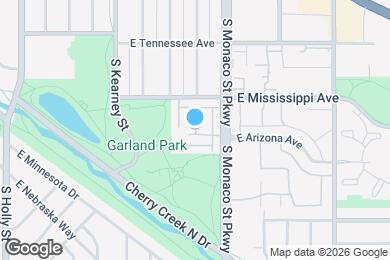 Map image of the property - 1143 S Monaco St Pkwy